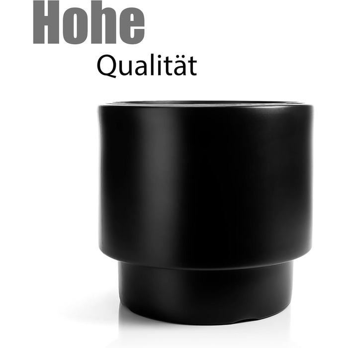 Квітчанка BigDean: стильний горщик з підставкою, діаметр 40 см, чорний, міцний пластик, Made in Europe