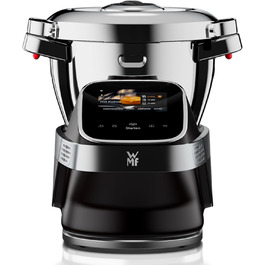 Кухонна машина WMF Avantgarde з функцією приготування їжі, тиха робота, 14 програм, Wi-Fi, чаша 5л, сенсорний екран, інтуїтивна програма, рецепти, матова нержавіюча сталь