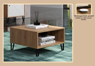 Тренттим Смарт Лівінг - Тумба з 2 дверцятами та 4 відділеннями, Artisan Eiche/Weiß, 60 x 37 x 60 см