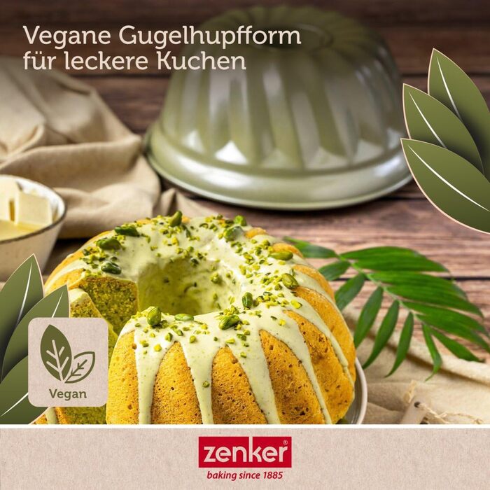 Форма для кексів Zenker Green Vision 30 см – преміум з нержавіючої сталі з антипригарним покриттям (Made in Germany)