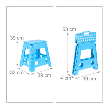 Табурет складний Relaxdays XL синій
