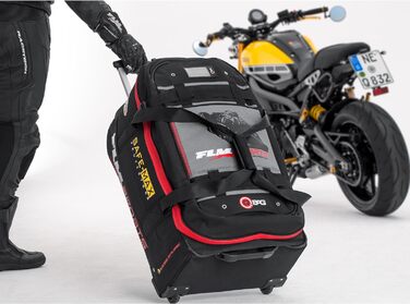 Мотоциклетна сумка Мотоциклетна сумка/чохол/сумка Дорожня сумка 01 Спонсор, чудовий вигляд, надійна підставка, кишені для рук, міцний, функція візка, внутрішня кишеня в кришці, чорний, 120 літрів