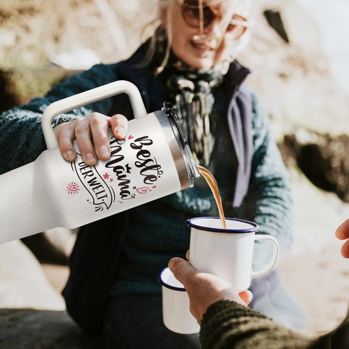 Термокружка 40oz з кришкою та трубочкою - подарунок мамі на день народження, на Різдво, від дочки/сина