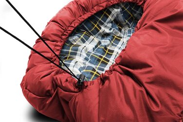 Спальний мішок 4-в-1 Extreme Outdoor Sleeping Bag 'Antarctica з нейлону Rip-Stop з наповнювачем з порожнистого волокна 500 250 г/м 220 x 90 см Темно-червоний ліворуч