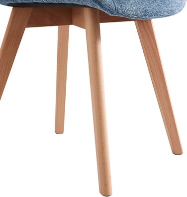 Крісла для їдальні B&D Home Tania (2 шт.), оббивка Merlot, дизайн у стилі Skandi, для кухні, офісу, вітальні