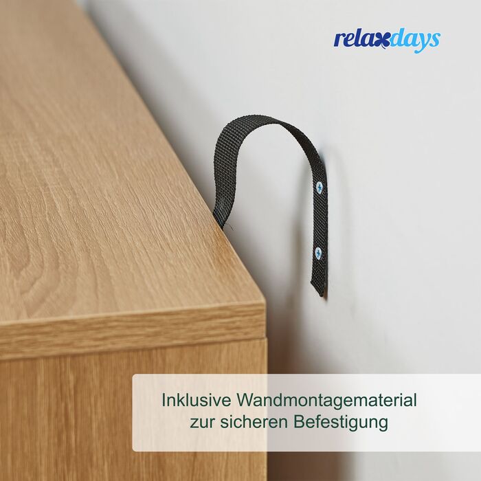 Комод Relaxdays з 2 дверцятами, з імітацією ротангу