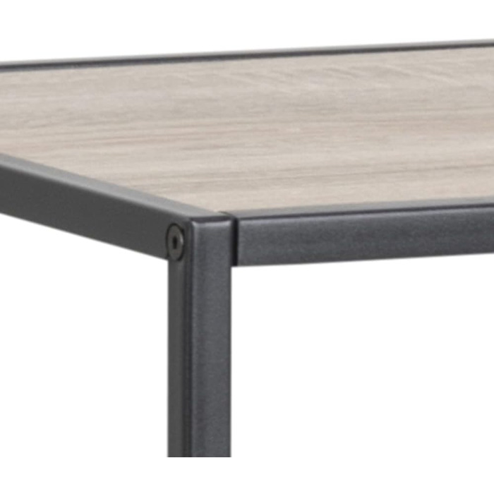 Асиметрична книжкова шафа AC Design Furniture Jrn з В 114 x Ш 77 x Г 35 см, Sonoma Oak Look/Чорний, Дерево/Метал, (4 полиці)