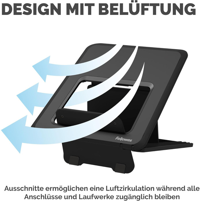 Підставка для ноутбука Fellowes Breyta™ 2-в-1 з сумкою - регулювання висоти, екологічна, перероблена, для гібридної роботи