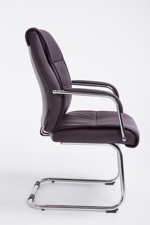 Стілець конференційний Sievert з м'якою оббивкою та штучною шкірою, коричневий