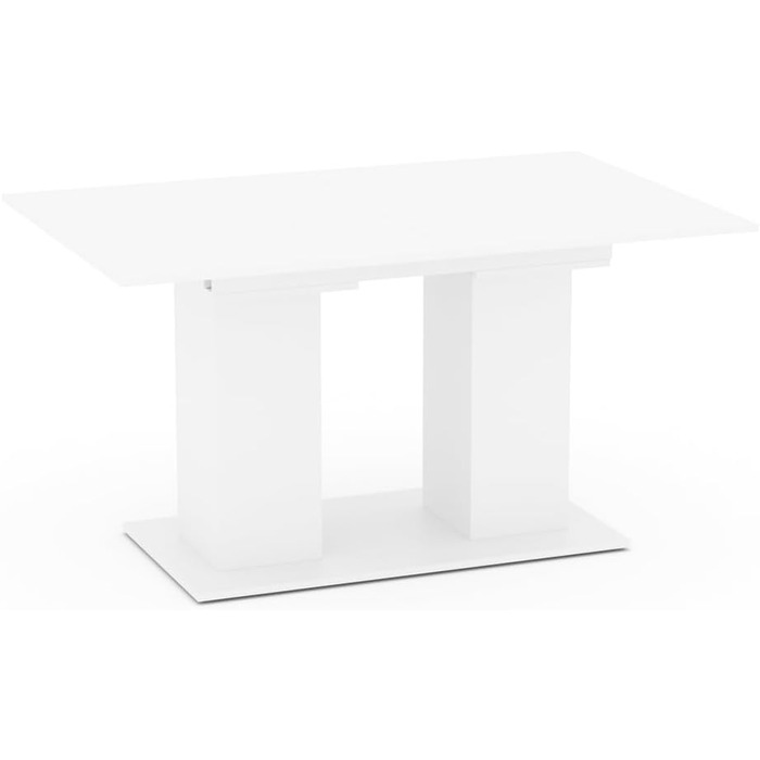 Розсувний обідній стіл Vicco Dix, дуб Goldkraft, 140 x 90 см, колір білий / Flyaway Orchidee