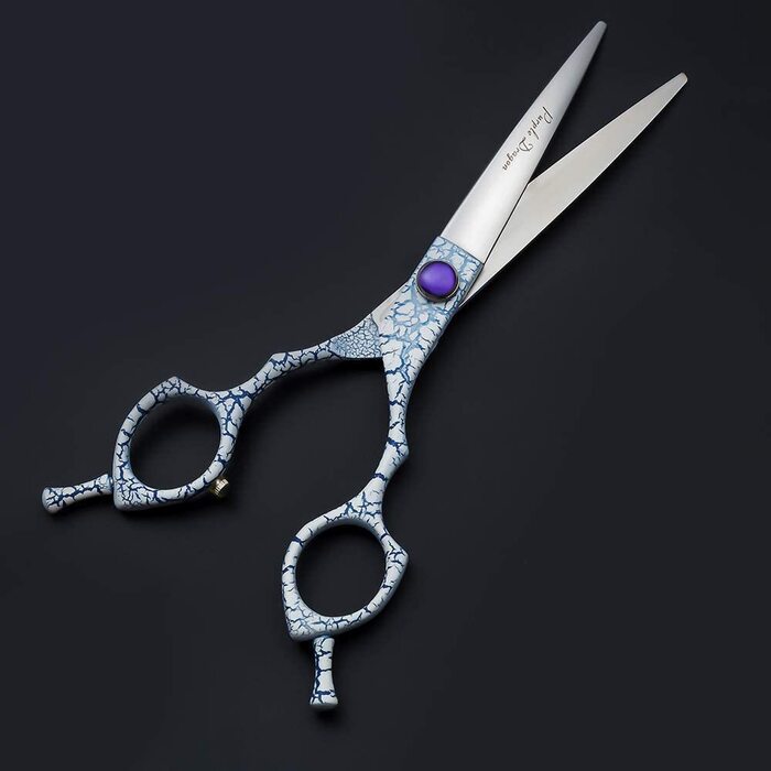 Професійні ножиці для стрижки вовни Purple Dragon 440C, вигнуті, 16,5 см, сріблястого кольору, 6,5 дюйма, срібні вигнуті ножиці