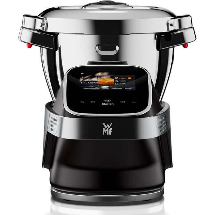 Кухонна машина WMF Avantgarde з функцією приготування їжі, тиха робота, 14 програм, Wi-Fi, чаша 5л, сенсорний екран, інтуїтивна програма, рецепти, матова нержавіюча сталь