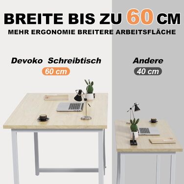 Комп'ютерний стіл Devoko, стіл для ноутбука, (акорн, 100 x 60 x 75 см)