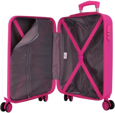 Дитяча валіза для ручної поклажі Disney Stitch Moods (50 см), жорсткий ABS-пластик, кодовий замок, 4 подвійних колеса, модель Happy