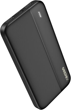 Набір з 2 шт. , компактний, входи Type-C/micro, 2 виходи USB/USB-C, чорний, 10000mAh