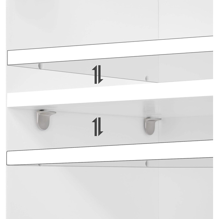 Шафа навісна Yaheetech з однією дверцятами, 35x21x55 см (білий)