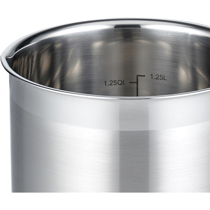 Молочник ELO Turmalin з мірною шкалою та дозатором олії, 14 см, нержавіюча сталь, індукційне дно