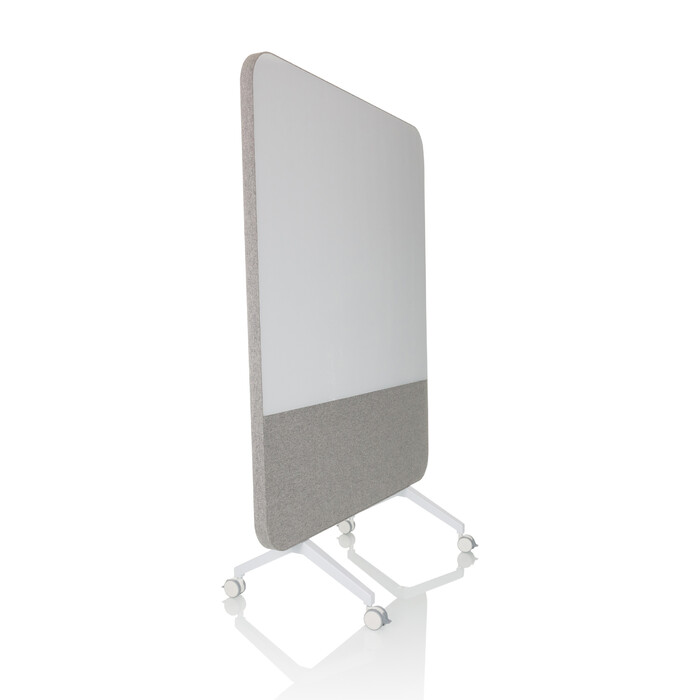 Акустична панель з білою дошкою VISION BOARD, матеріал: пластик / текстиль, колір: сірий, hjh OFFICE