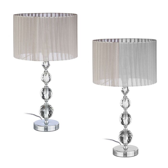Настільна лампа Relaxdays з кришталевим ефектом, набір 2 шт.