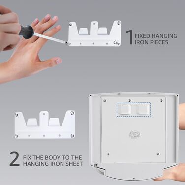 Електричний автоматичний сушар для рук Modunful, настінний, 1200W, чорний