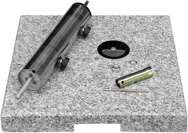 Підставка для парасольки Anndora Granit 25 кг, підставка для балкона, діаметр стієна до 48 мм (світло-сірий кут)