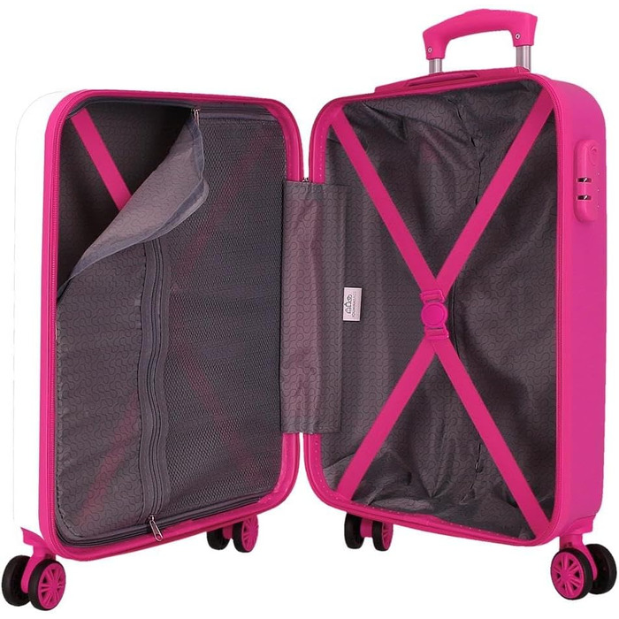 Дитяча валіза для ручної поклажі Disney Stitch Moods (50 см), жорсткий ABS-пластик, кодовий замок, 4 подвійних колеса, модель Happy