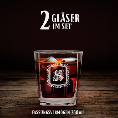 Мавертон Віскі Карафа + Набір склянок для віскі (2/4/6 шт.) з гравіюванням - 700 мл - Чудовий подарунок на весілля для пари