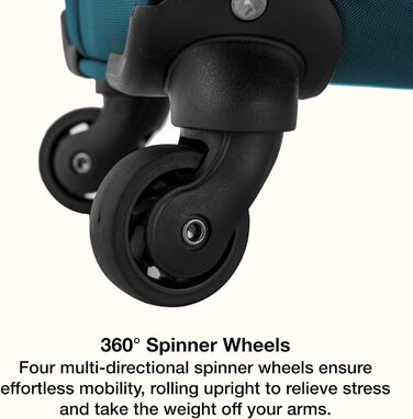 Набір валіз U.S. Traveler Anzio Softside Spinner 3-Piece (22/26/30) блакитно-зелений