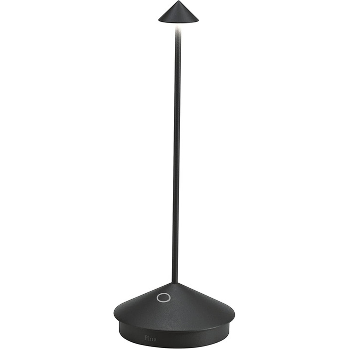 Zafferano Pina Pro: Бездротова LED-лампа для дому та саду з регулюванням яскравості, чорна