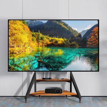 Стійка для телевізора Boden 65-100 дюймів з поличкою, чорна, VESA 800x600, модель VC-Z1188