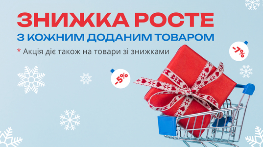 Знижка росте з кожним доданим товаром