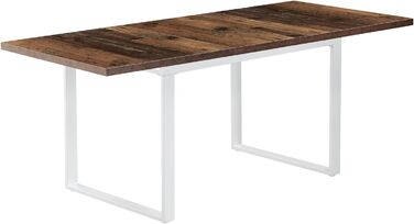 Розсувний обідній стіл Anna B&D home | 120-160 x 80 см, на 4-6 осіб | Скандинавський стиль, Texas-Eiche | Чорне металеве підстав'я, для кухні та їдальні