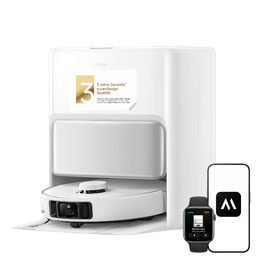 Робот-пилосос Mova P50 Pro Ultra з мокрою прибиранням, 19000 Па, самоочищення гарячою водою, бічні щітки, LDS-навігація, RGB AI, уникнення перешкод, автоматичне спорожнення/поповнення