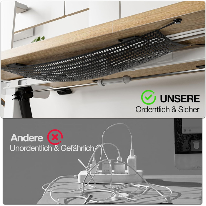 Регульований стіл 120x60 см, електричний з функцією пам'яті, стоячий/сидячий комп'ютерний стіл. Керування кабелями та гачки, регульований підйомний стіл для офісу та дому – Білий. (Світло-русявий, 100 см)