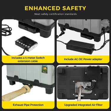 8kW Дизельна Грілка для ЛКВ та Транспортерів Tb10 з Bluetooth, Автоматичний Старт/Стоп та 6L Паливний Бак