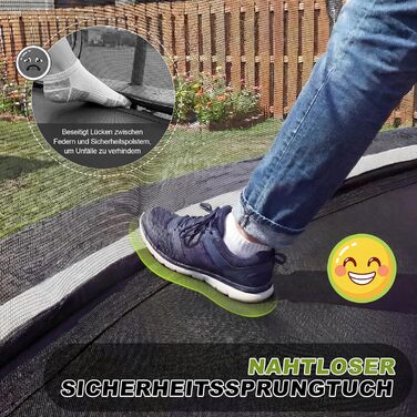 Батут Devoko вуличний Ø305 см з захисною сіткою та драбиною, чорний - Дитячий садовий батут з сертифікатом GS