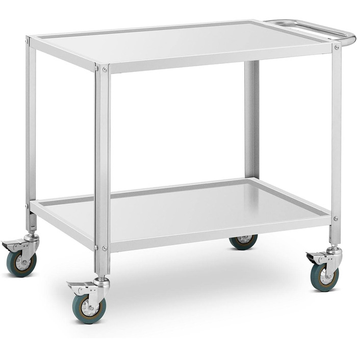 Сервізний візок Royal Catering RCGW 12 з 2 поличками, 80 x 57 x 3,5 см, 100 кг, нержавіюча сталь