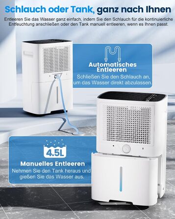 Електричний осушувач повітря 30л/день з LED дисплеєм, таймером та функцією сушіння білизни. Підходить для підвалу, ванної кімнати та квартири. Захист від вологи та плісняви.