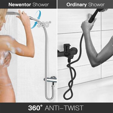 Насадка для душу Newentor з 6 режимами, велика, економна, високого тиску, золота (без шланга)