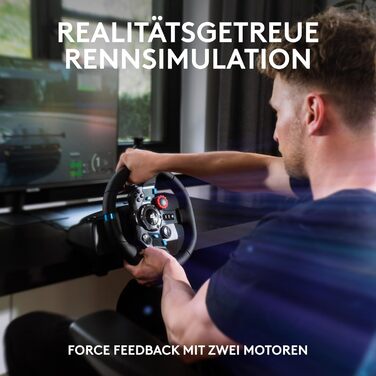 Logitech G29 Driving Force Racing Wheel – Ігровий кермо з Force Feedback для PS5, PS4, PC, Mac. Чорний