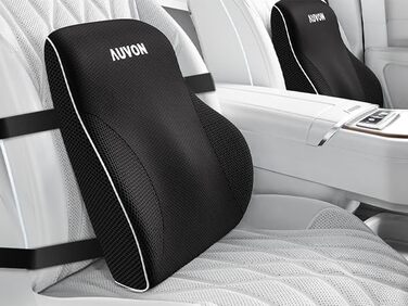 Подушка для попереку AUVON для автомобіля та офісного крісла, підтримка поперекового відділу, покращення постави, піна з пам'яті