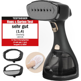 Пароочисник LEBENLANG Steamer - 1500W, 300ml, з рукавичкою та насадками | Професійний відпарювач для одягу, білизна та текстиль | Відпарювач для одягу, білизни та текстилю