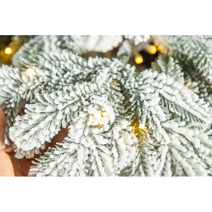 Ялинка лита 'Ковалівська' ЗАСНІЖЕНА LED (золотий - білий) 2,50м