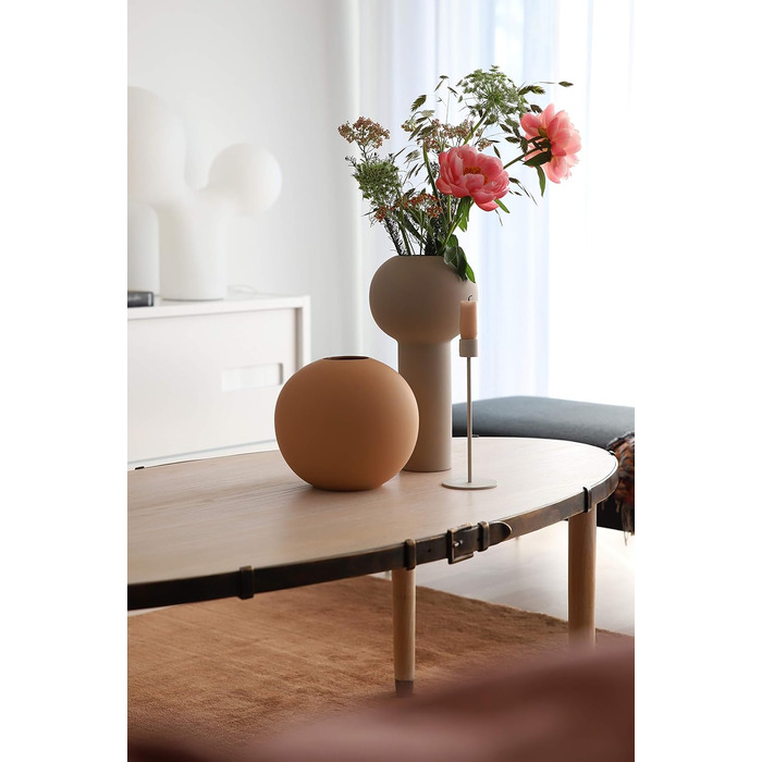 Ваза куляста Cooee Design, 20 см, кавово-молочний колір