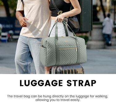 Спортивна сумка LOVEVOOK для жінок з відділенням для ноутбука, 35L, сіро-зелений колір