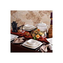 Золотий набір посуду для сервірування столу з 60 предметів для 12 осіб, порцеляновий, кутовий, комбінований сервіз, порцеляновий посуд для сервірування столу