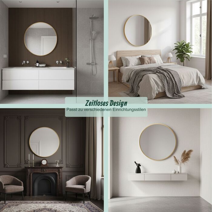 Дзеркало Relaxdays кругле