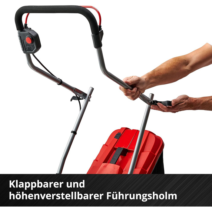 Акумуляторний газонокосарка Einhell GE-CM 18/33 Li Kit Power X-Change (18 В, ширина косіння 33 см, до 200 м², Brushless, кошик 30 л, висота косіння 25-65 мм, з акумулятором 4,0 Ah + зарядним пристроєм)