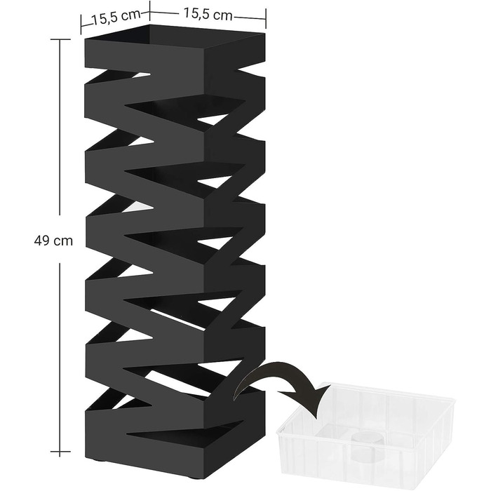 Підставка для парасольок SONGMICS 49 см чорна