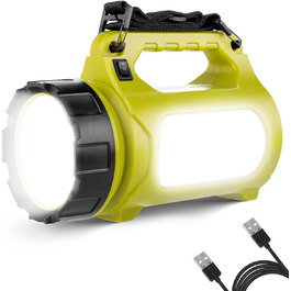 Світлодіодна ручна лампа, акумуляторний ручний ліхтар CREE з Power Bank, 1000 люмен, 3 режими, USB-кабель